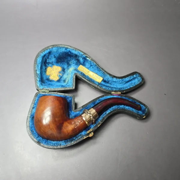 Pre-Kaywoodie KBB Blue Line Bakelite Smooth Bent Billiard Estate Briar Pipe, Unsmoked - Image 3