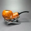 Chacom Reverse Calabash Orange Smooth Apple Briar Pipe, New - Image 3