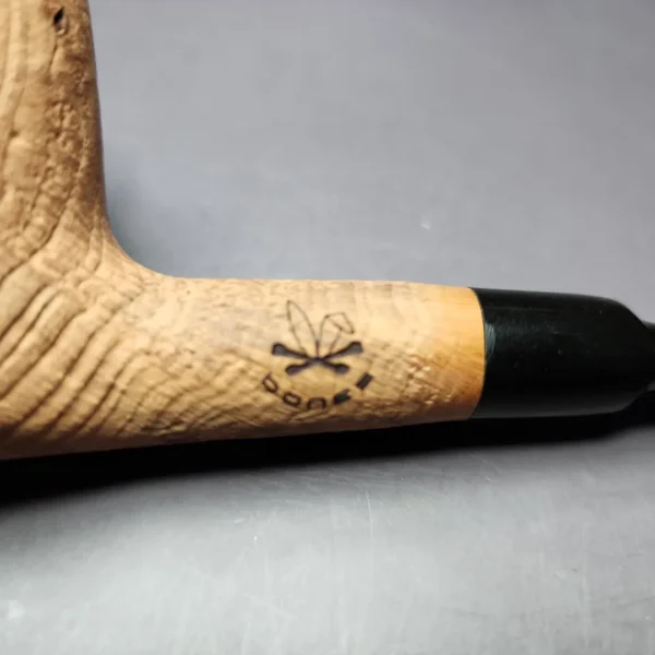 Morgan Bones Sandblasted Saddle Billiard Briar Pipe, New - Image 3