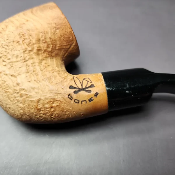 Morgan Bones Sandblasted Oom Paul Briar Pipe, New - Image 3
