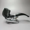 Cesare Barontini Linea Rusticated Bent Billiard Estate Briar Pipe, Unsmoked, 9mm - Image 3