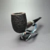 Dunhill 1980 Shell 4103 Billiard w/ Silver Estate Briar Pipe, English Estates - Image 3