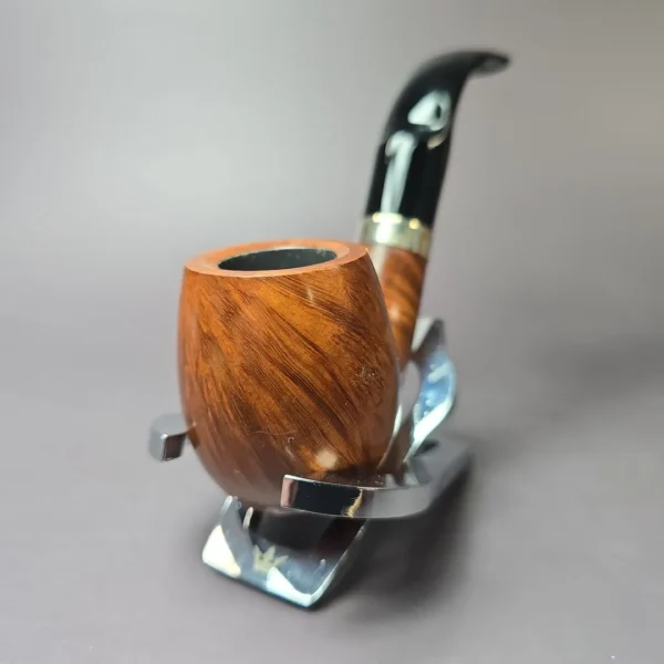 Gigi Fiamma Smooth Bent Billiard Estate Briar Pipe, Unsmoked, 9mm - Image 3