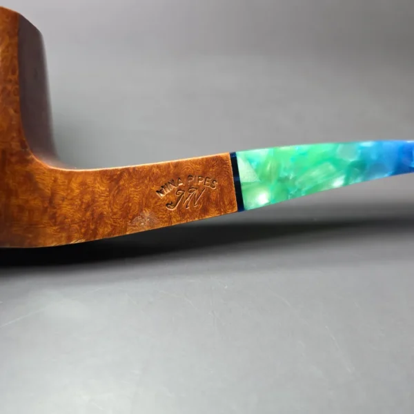 Mina Pipes Smooth Panel Estate Briar Pipe, Unsmoked - Image 3