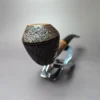Mina Pipes Sandblasted Rhodesian Estate Briar Pipe, Unsmoked - Image 3