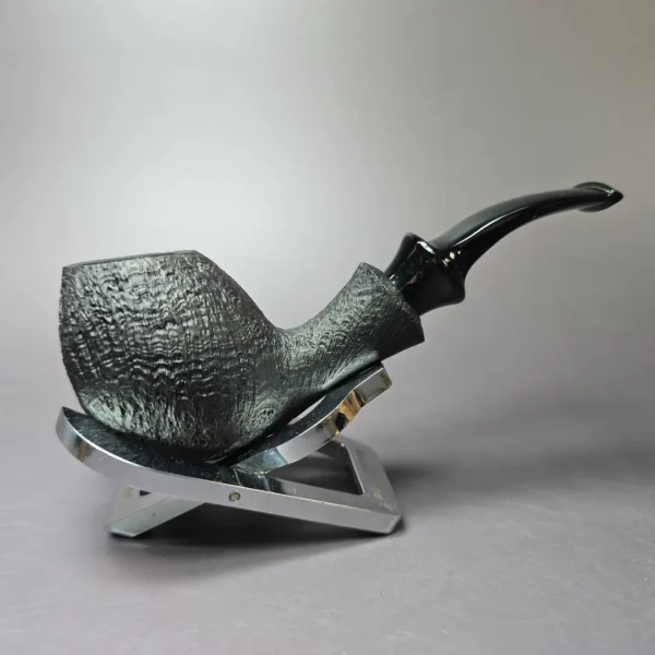 Tsuge Kaga 909 Sandblasted Egg Estate Briar Pipe, Unsmoked - Image 3