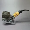 Tsuge Bamboo 363 Sandblasted Egg Estate Briar Pipe, Unsmoked, 9mm - Image 3