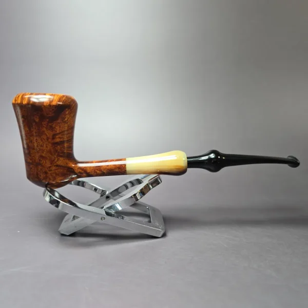 Nate King 2023 Smooth Liberty Bell w/ Horn Estate Briar Pipe - Image 3