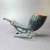 Vitale Rusticated Tulip Dublin w/ Olivewood Estate Briar Pipe, Italian Estates - Image 4