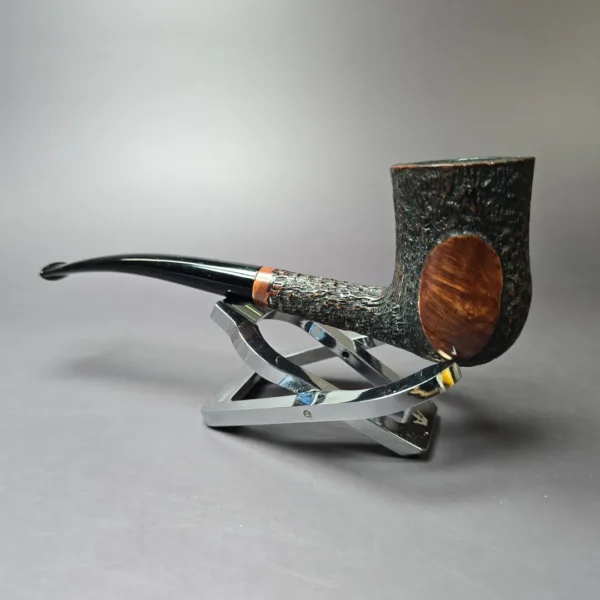 Jarl 12 Partially Rusticated Vase Dublin Estate Briar Pipe, Danish Estates - Image 4