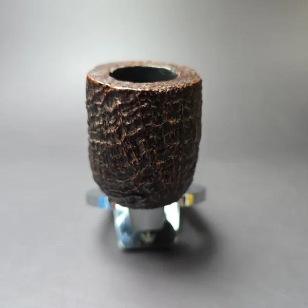 Tudor Bark by Les Wood Sandblasted Billiard Estate Briar Pipe, English Estates - Image 4