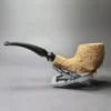 Morgan Bones Sandblasted Horn Briar Pipe, New - Image 4