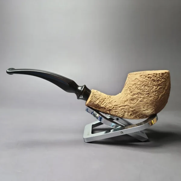 Morgan Bones Sandblasted Horn Briar Pipe, New - Image 4