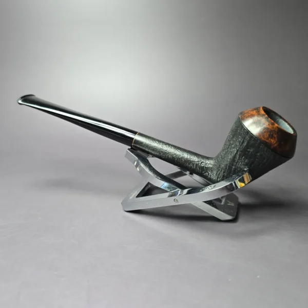 Nuttens Handmade Partially Sandblasted Rhodesian Estate Briar Pipe, Unsmoked - Image 4