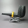 Peter Toth Sandblasted Panel Stack Freehand Handmade Briar Pipe, New - Image 4