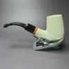MBSD Meerschaum Deluxe Smooth Brandy Block Meerschaum Pipe, Briar-Mortise, 9mm - Image 4