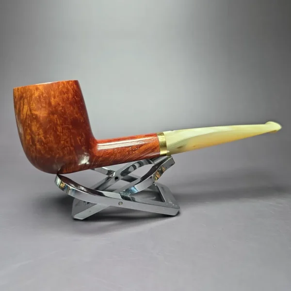 Savinelli Punto Oro 114 KS Smooth Billiard w/ Gold Estate Briar Pipe, Unsmoked, 6mm - Image 4