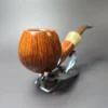 Rainer Barbi AC Grade Smooth Apple w/ Horn Estate Briar Pipe, Unsmoked - Image 4