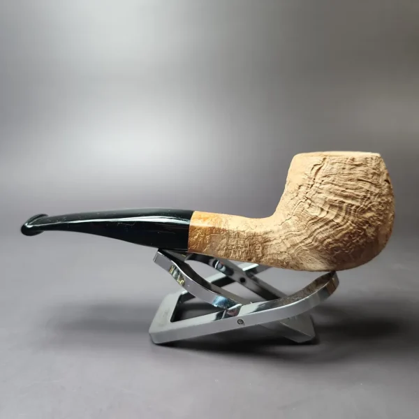 Morgan Bones Sandblasted Panel Shank Apple Briar Pipe, New - Image 4