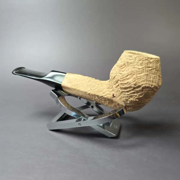 Morgan Bones Sandblasted Bulldog Briar Pipe, New - Image 4