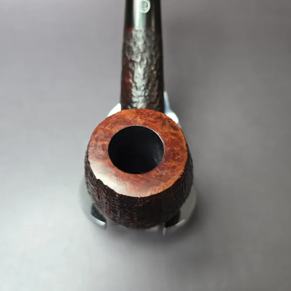 James Upshall w/ Bill Taylor Sandblasted Bent Apple Estate Briar Pipe - Image 4