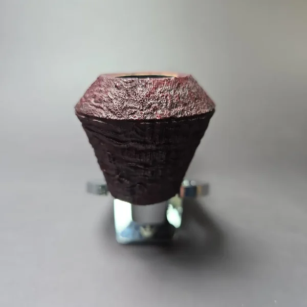 Sean Reum Contrast Sandblasted Rhodesian Handmade Briar Pipe, New - Image 4