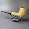 Kiko Rusticated Billiard Estate African Block Meerschaum Pipe, Other Estates - Image 5