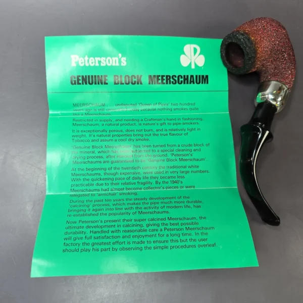 Peterson 312 African Block Meerschaum Estate Pipe, Unsmoked - Image 4