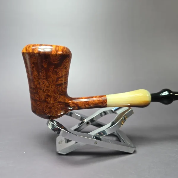 Nate King 2023 Smooth Liberty Bell w/ Horn Estate Briar Pipe - Image 4