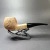 Morgan Bones Sandblasted Panel Shank Apple Briar Pipe, New - Image 5