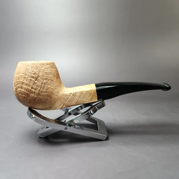 Morgan Bones Sandblasted Panel Shank Apple Briar Pipe, New - Image 5