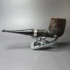 Tudor Bark by Les Wood Sandblasted Billiard Estate Briar Pipe, English Estates - Image 5
