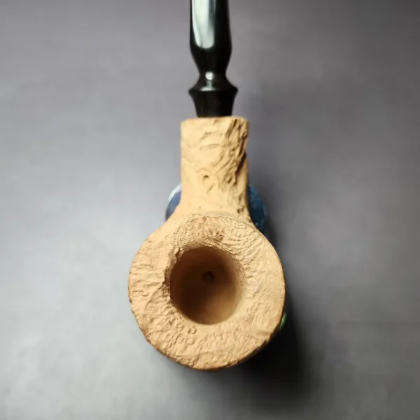 Morgan Bones Sandblasted Horn Briar Pipe, New - Image 5