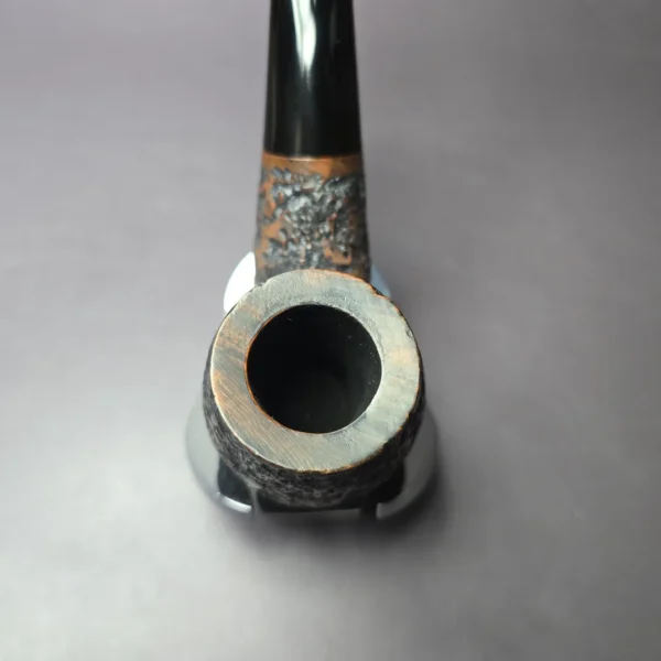 Auld Erin (by Peterson) 9BC Rusticated Bent Billiard Estate Briar Pipe, Irish Estates - Image 5