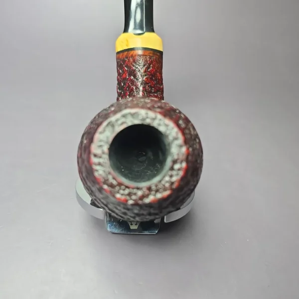 HS Studio Sandblasted Bulldog w/ Boxwood Estate Briar Pipe, Unsmoked - Image 5