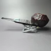Ashton 1990s Pebble Grain EXL Squat Bulldog Estate Briar Pipe, English Estates - Image 5