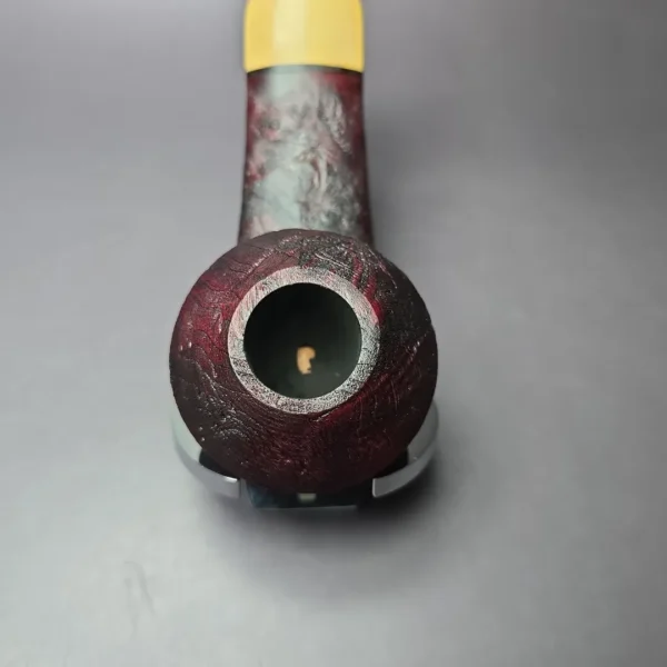 Mina Pipes Sandblasted Wide Shank Bulldog Estate Briar Pipe Unsmoked - Image 5