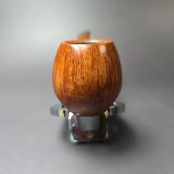 Rainer Barbi AC Grade Smooth Apple w/ Horn Estate Briar Pipe, Unsmoked - Image 5