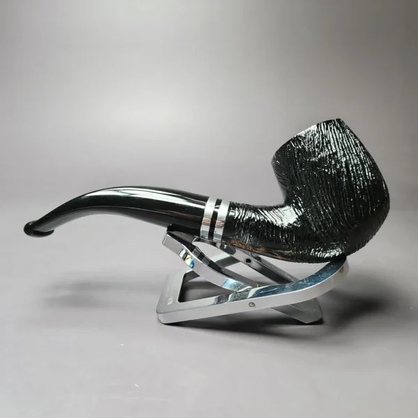 Cesare Barontini Linea Rusticated Bent Billiard Estate Briar Pipe, Unsmoked, 9mm - Image 5