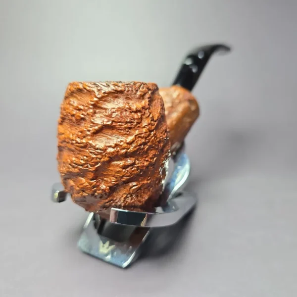 Caminetto Business 82 Rusticated Egg Estate Briar Pipe, Italian Estates - Image 5