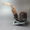 Savinelli Roma Lucite 614 Rusticated Bent Billiard Estate Briar Pipe, Italian Estates - Image 5
