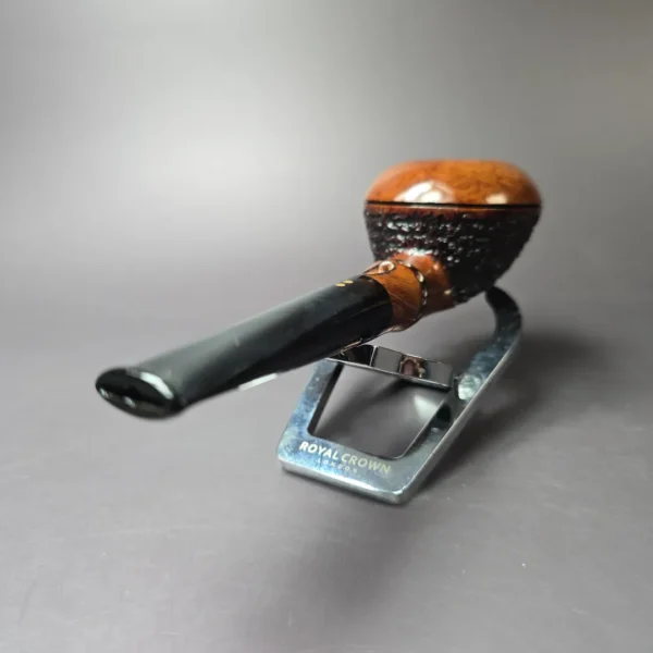 Radice Rind Squat Rhodesian w/ Faux Bamboo Estate Briar Pipe, Italian Estates - Image 5