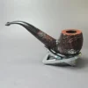 James Upshall w/ Bill Taylor Sandblasted Bent Apple Estate Briar Pipe - Image 5