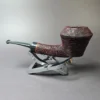 Sean Reum Contrast Sandblasted Rhodesian Handmade Briar Pipe, New - Image 5