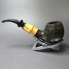 Tsuge Bamboo 363 Sandblasted Egg Estate Briar Pipe, Unsmoked, 9mm - Image 5
