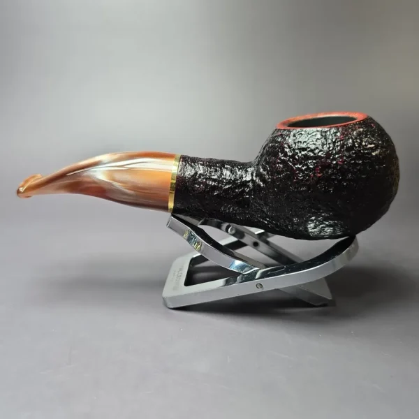 Savinelli Roma Lucite 320 KS Rusticated Estate Briar Pipe, Italian Estates 6mm - Image 6