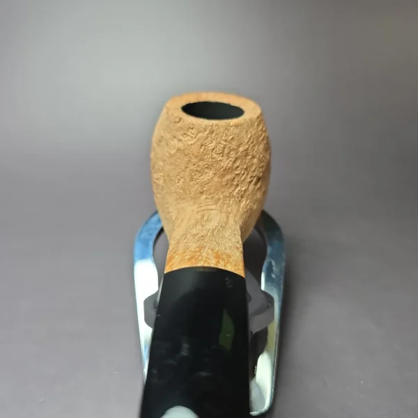 Morgan Bones Sandblasted Panel Shank Apple Briar Pipe, New - Image 6