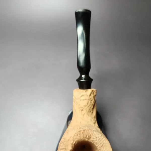 Morgan Bones Sandblasted Horn Briar Pipe, New - Image 6