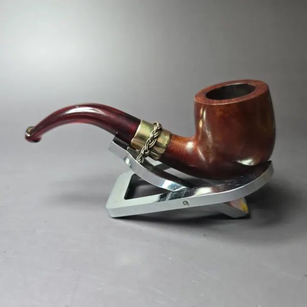 Pre-Kaywoodie KBB Blue Line Bakelite Smooth Bent Billiard Estate Briar Pipe, Unsmoked - Image 6