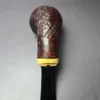 HS Studio Sandblasted Bulldog w/ Boxwood Estate Briar Pipe, Unsmoked - Image 6